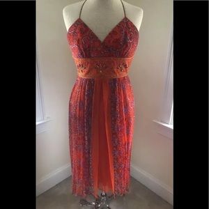 Laundry by Shelli Segal silk multi colored  dress